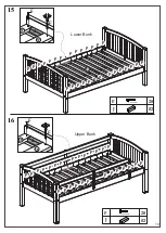 Предварительный просмотр 14 страницы Happybeds AMERICAN Wooden Triple Sleeper Assembly Instructions Manual