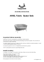 Предварительный просмотр 1 страницы Happybeds ARIEL Fabric Seater Sofa Assembly Instructions