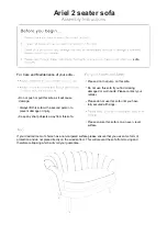 Предварительный просмотр 3 страницы Happybeds ARIEL Fabric Seater Sofa Assembly Instructions