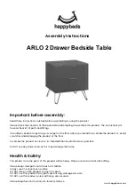 Happybeds ARLO 2 Drawer Bedside Table Assembly Instructions Manual предпросмотр