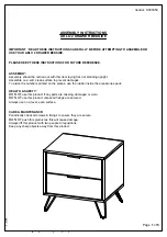 Предварительный просмотр 3 страницы Happybeds ARLO 2 Drawer Bedside Table Assembly Instructions Manual