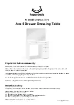 Happybeds Ava 5 Drawer Dressing Table Assembly Instructions Manual предпросмотр