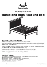 Предварительный просмотр 1 страницы Happybeds Barcelona High Foot End Bed Assembly Instructions Manual