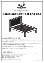 Предварительный просмотр 1 страницы Happybeds Barcelona Low Foot End Bed Assembly Instructions Manual