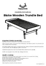 Предварительный просмотр 1 страницы Happybeds Blake Wooden Trundle Bed Assembly Instructions Manual