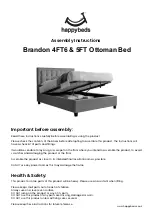 Предварительный просмотр 1 страницы Happybeds Brandon 4FT6 Ottoman Bed Assembly Instructions Manual