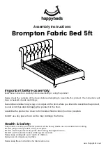 Предварительный просмотр 1 страницы Happybeds Brompton Fabric Bed 5ft Assembly Instructions Manual