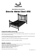 Предварительный просмотр 1 страницы Happybeds Bronte Metal Bed 4ft6 Assembly Instructions Manual