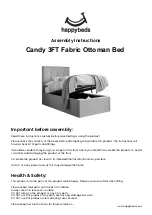 Happybeds Candy 3FT Fabric Ottoman Bed Assembly Instructions Manual предпросмотр