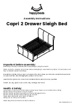 Предварительный просмотр 1 страницы Happybeds Capri 2 Drawer Sleigh Bed Assembly Instructions Manual