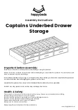 Предварительный просмотр 1 страницы Happybeds Captains Underbed Drawer
Storage Assembly Instructions Manual