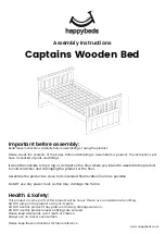 Предварительный просмотр 1 страницы Happybeds Captains Wooden Bed Assembly Instructions Manual