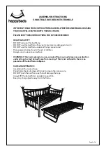 Happybeds Chantelle Daybed with Trundle Assembly Instructions предпросмотр