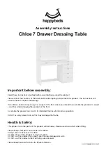 Happybeds Chloe 7 Drawer Dressing Table Assembly Instructions Manual предпросмотр