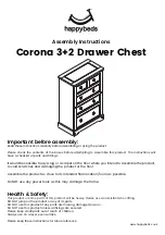 Happybeds Corona 3+2 Drawer Chest Assembly Instructions Manual предпросмотр