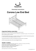 Happybeds Corona Low End Bed Assembly Instructions Manual предпросмотр