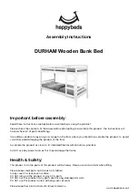 Happybeds DURHAM Wooden Bunk Bed Assembly Instructions Manual предпросмотр