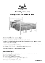 Happybeds Emily 4ft Metal Bed Assembly Instructions Manual предпросмотр