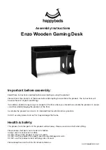 Предварительный просмотр 1 страницы Happybeds Enzo Wooden Gaming Desk Assembly Instructions Manual