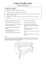 Предварительный просмотр 3 страницы Happybeds FREYA Fabric Sofa Assembly Instructions