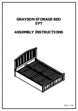 Предварительный просмотр 1 страницы Happybeds GRAYSON STORAGE BED 5'FT Assembly Instructions Manual