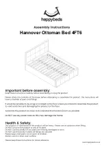 Предварительный просмотр 1 страницы Happybeds Hannover Ottoman Bed 4FT6 Assembly Instructions Manual