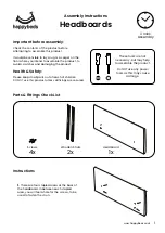 Happybeds Headboards Assembly Instructions предпросмотр