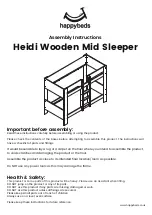 Happybeds Heidi Wooden Mid Sleeper Assembly Instructions Manual предпросмотр