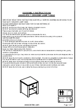 Предварительный просмотр 2 страницы Happybeds HIGHGATE Wooden 1 Drawer Lamp Table Assembly Instructions Manual