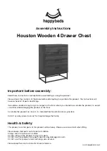 Happybeds Houston Wooden 4 Drawer Chest Assembly Instructions Manual предпросмотр