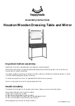 Предварительный просмотр 1 страницы Happybeds Houston Wooden Dressing Table and Mirror Assembly Instructions Manual