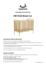 Happybeds KIDSAW VINTAGE Metal Cot Assembly Instructions preview