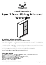 Happybeds Lynx 2 Door Sliding MirroredWardrobe Assembly Instructions Manual предпросмотр