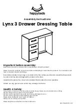 Happybeds Lynx 3 Drawer Dressing Table Assembly Instructions Manual предпросмотр