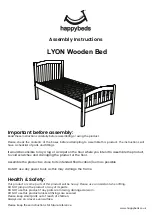 Happybeds LYON Wooden Bed Assembly Instructions Manual предпросмотр