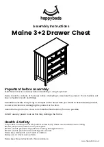 Happybeds Maine 3+2 Drawer Chest Assembly Instructions Manual предпросмотр