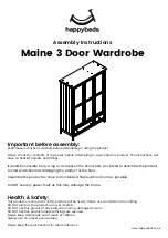 Предварительный просмотр 1 страницы Happybeds Maine 3 Door Wardrobe Assembly Instructions Manual