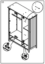 Предварительный просмотр 14 страницы Happybeds Maine 3 Door Wardrobe Assembly Instructions Manual