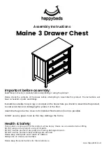 Предварительный просмотр 1 страницы Happybeds Maine 3 Drawer Chest Assembly Instructions Manual