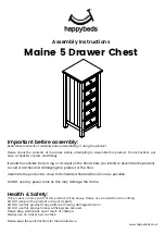 Предварительный просмотр 1 страницы Happybeds Maine 5 Drawer Chest Assembly Instructions Manual