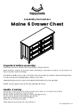 Happybeds Maine 6 Drawer Chest Assembly Instructions Manual предпросмотр