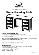 Happybeds Maine Dressing Table Assembly Instructions Manual предпросмотр