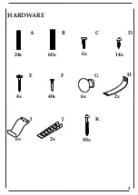 Предварительный просмотр 3 страницы Happybeds Maine Dressing Table Assembly Instructions Manual