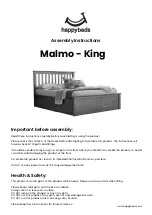 Happybeds Malmo - King Assembly Instructions Manual предпросмотр