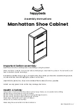 Happybeds Manhattan Shoe Cabinet Assembly Instructions Manual предпросмотр