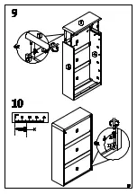 Предварительный просмотр 9 страницы Happybeds Manhattan Shoe Cabinet Assembly Instructions Manual