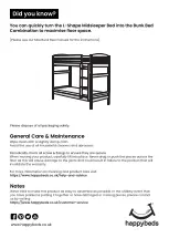 Предварительный просмотр 21 страницы Happybeds MAX L-Shape Midsleeper Assembly Instructions Manual