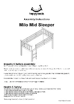 Happybeds Milo Mid Sleeper Assembly Instructions Manual предпросмотр