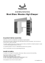 Happybeds Mont Blanc Wooden High Sleeper Assembly Instructions Manual предпросмотр