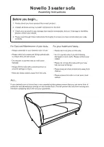 Предварительный просмотр 3 страницы Happybeds NOVELLO Fabric 3 Seater Sofa Assembly Instructions